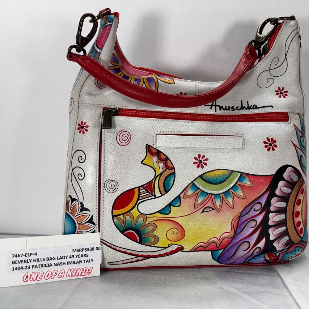 ANUSCHKA CALCUTTA INDIA-NWT $338.00            MASTERPIECE PAINTING TOOK 8 WEEKS